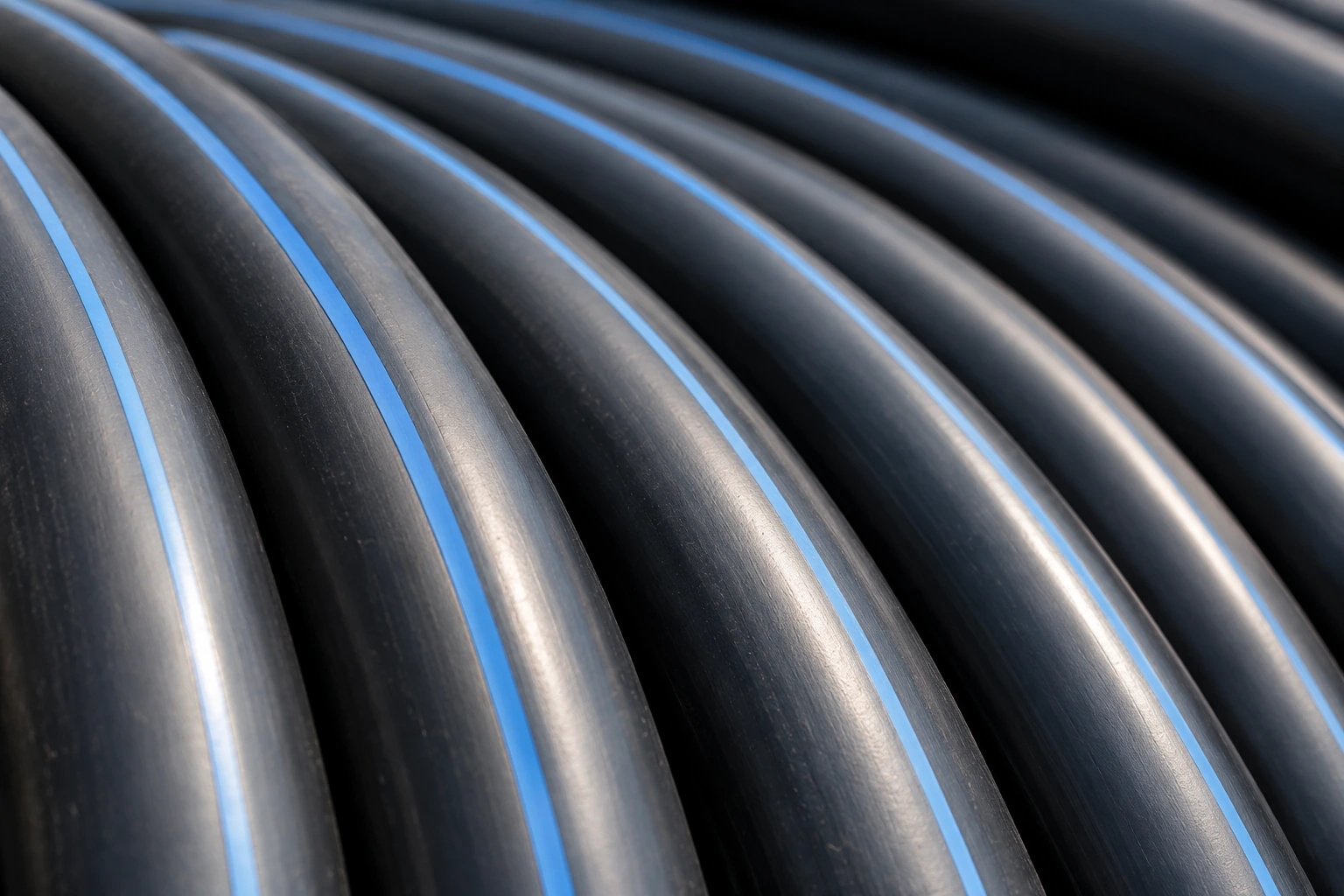 PE irrigation hose close-up
