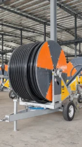 Front three-quarter view of JP series hose reel irrigator