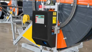 JP series control cabinet and reel chain detail