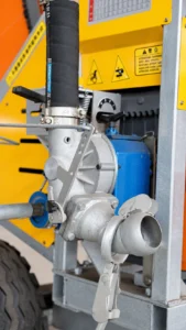 JP series water turbine and pipe coupling detail