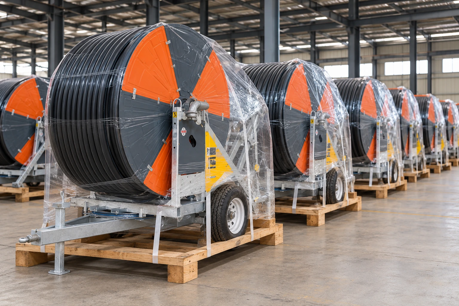 Packed irrigation reels