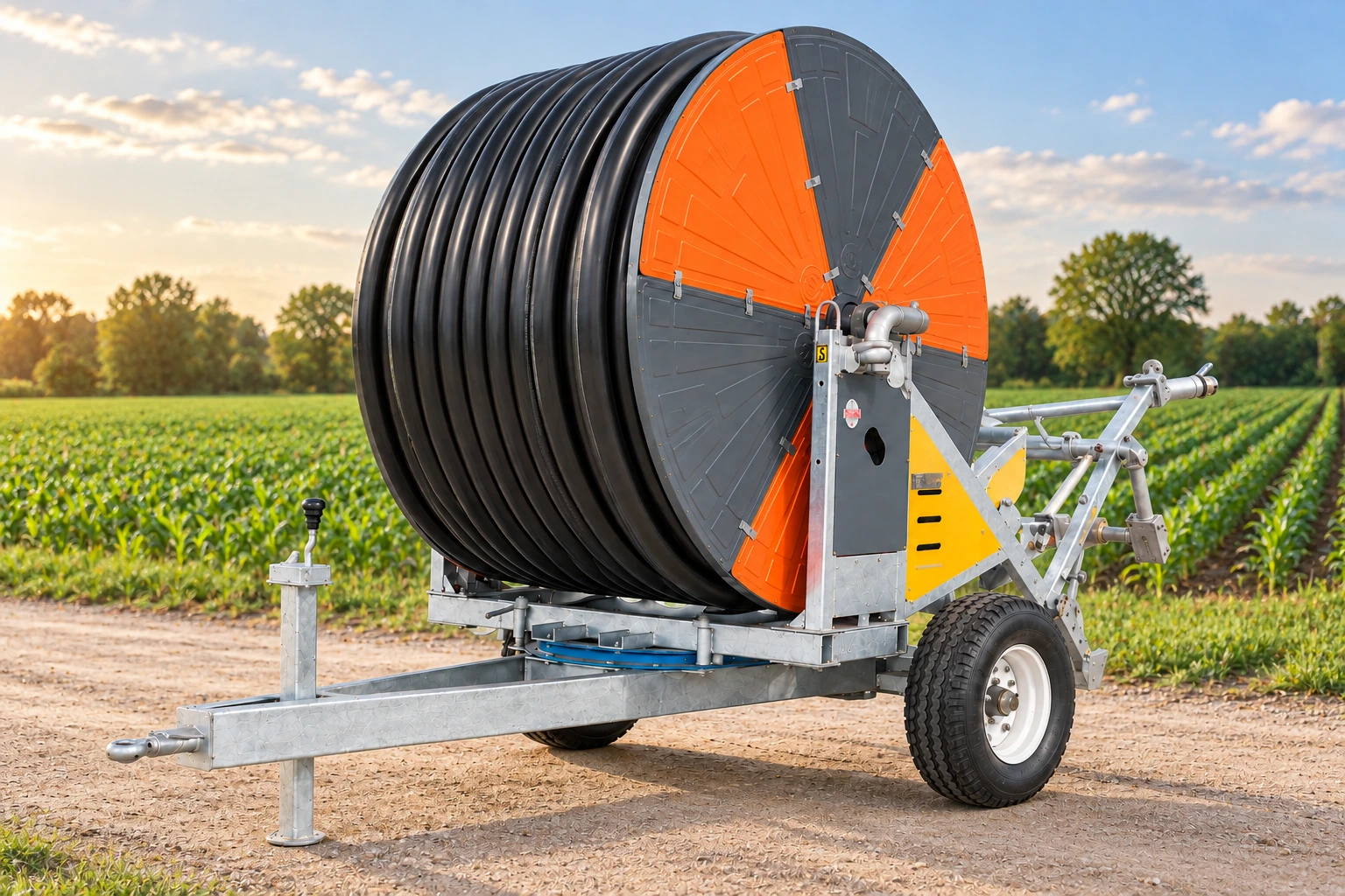 JP90-400 hose reel irrigator, JP series reference illustration